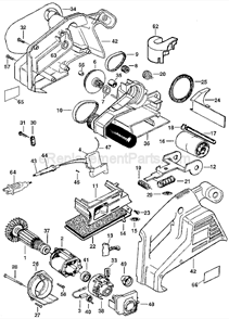 Page A Diagram and Parts List for BD550 Type 1 Black and Decker Sander Polisher